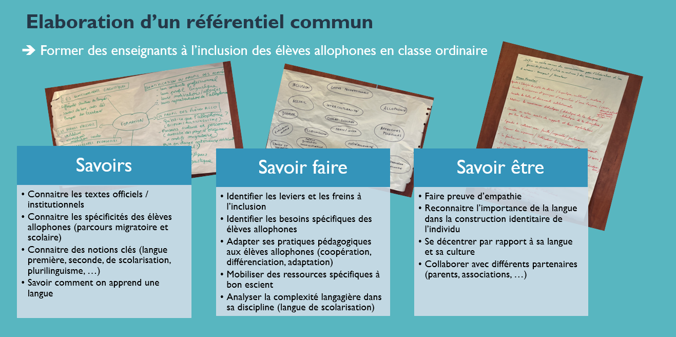 Élaboration du référentiel